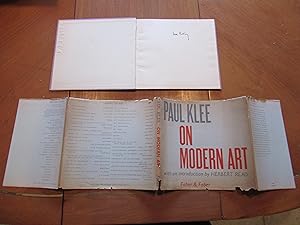 Paul Klee On Modern Art