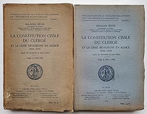 la CONSTITUTION CIVILE du CLERGÉ et la crise religieuse en ALSACE (1790-1795)