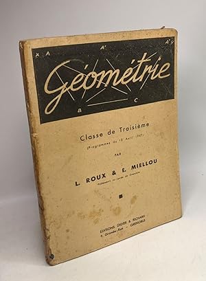 Géométrie - classe de troisième - programmes du 18 Avril 1947