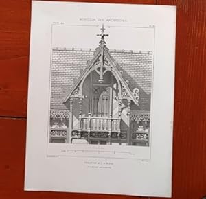 3 Belles Gravures De Chalet de M. C. à DIJON Degré architecte Moniteur Des Architectes 1881 Pl 23...