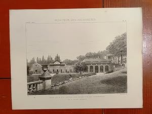 2 Belles Gravures De Villa de M. R. à Andilly Leclerc Architecte Moniteur Des Architectes 1880 Pl...