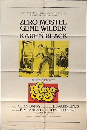 Rhinoceros (Original poster for the 1974 film)