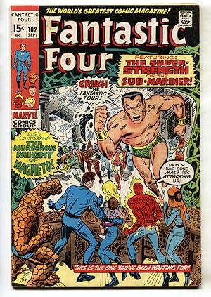 FANTASTIC FOUR #102--1970--SUB MARINER--Marvel--comic book