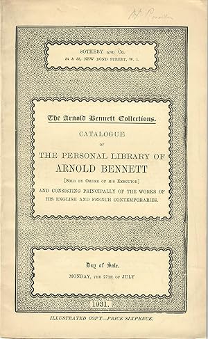 Catalogue of the Personal Library of Arnold Bennett