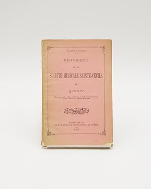 Historique de la Société musicale Sainte-Cécile de Québec