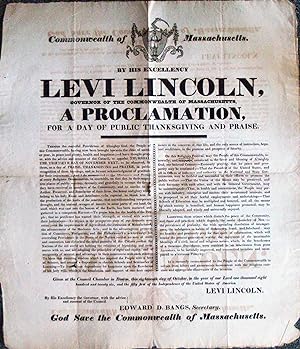 Proclamation for a Day of Public Thanksgiving and Praise - November 30 1826