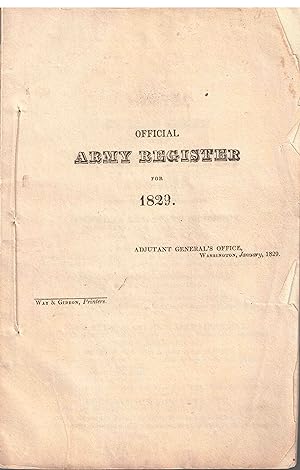 Official Army Register for 1829
