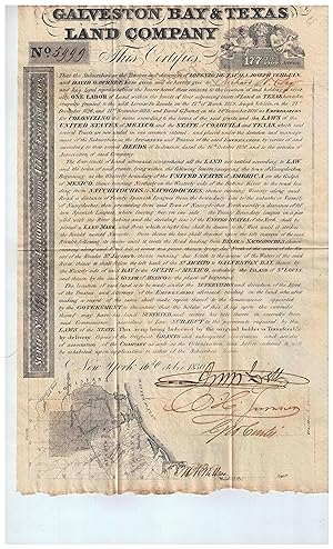 Scrip for One Labor (177 - 136/1000 acres) of Land in Texas