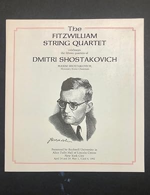 [Souvenir Program] The Fitzwilliam String Quartet Celebrates the Fifteen Quartets of Dmitri Shost...