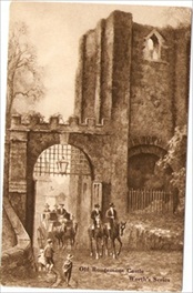 Exeter Rougemont Castle Vintage Postcard