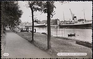 Weymouth Nothe Walk Ships 1960 Postcard