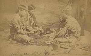 Carte-de-Visite of Three Meskwaki Subjects in Mixed Attire, c. 1860s