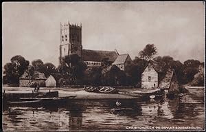 Christchurch Priory Vintage Postcard