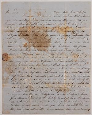 Guyles, R.B. Original Autograph Letter Written by a Forty-Niner from Cayuga County (NY), Talking ...