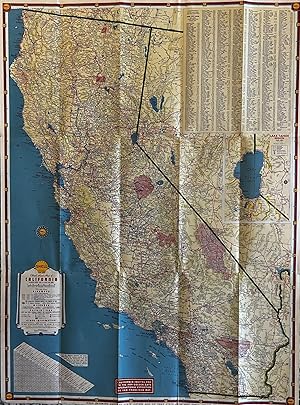 1939 Shell Oil Road Map of California