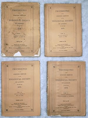 Proceedings of the Scientific Meetings of the Zoological Society of London for the Year 1878 (Com...