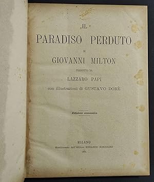 Il Paradiso Perduto - G. Milton - Ill. Doré - Ed. Sonzogno - 1891