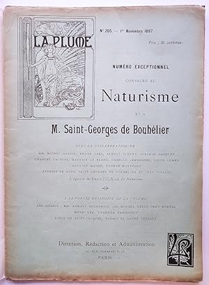 La Plume. Numéro exceptionnel consacré au Naturisme et à M. Saint-Georges de Bouhélier. 1er novem...