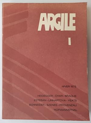 Revue Argile. I. Hiver 1973.