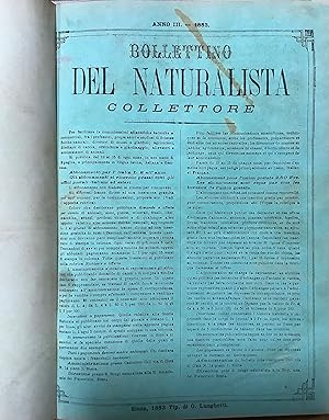 Bollettino del Naturalista Collettore.