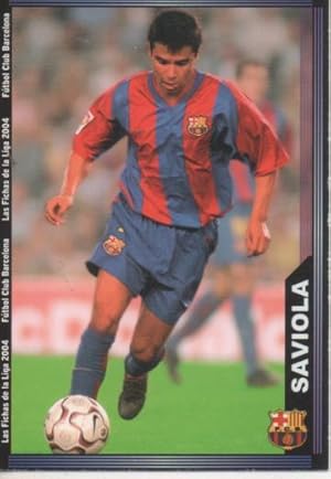 Cromo E004270: Trading Card. Las Fichas de la Liga 2004. nº 156 Saviola. Delantero. F.C. BARcelona