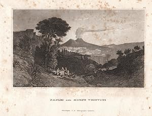 Naples and Mount Vesuvius,print