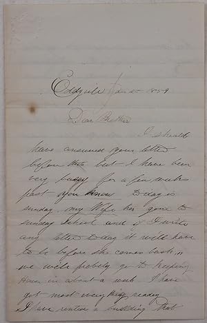 Barker, Leverett N. (1834-1930). Autograph Letter Signed by the Owner of a Jewellery Store in Edd...