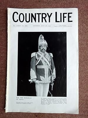 Country Life magazine. No 1955. 7 July 1934. NEPAL, Gannet City at Grassholm, Lesser Country Hous...