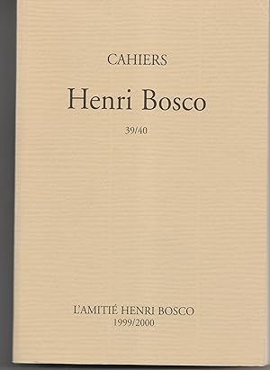 Cahiers Henri Bosco 39/40