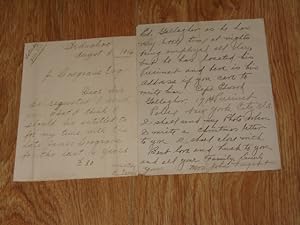 Manuscript Letter Dated August 8th 1914 and Another Dated December 5 1914