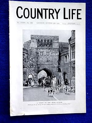 Country Life magazine. No 1969, 13th October 1934. The Gardens at Pollok House Glasgow, Fox Hunti...