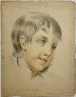 Antique drawing, chalk I Head of a boy, ca. 1850, 1 p.