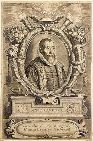 [Antique portrait print, engraving, 1632] Portrait of Flemish scholar Justus Lipsius (Portret van...