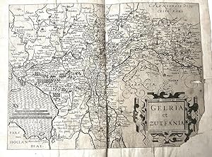 [Antique city view, Zutphen Gelderland, 1581] Gelria et Zutfania (Gelderland en Zutphen), publish...