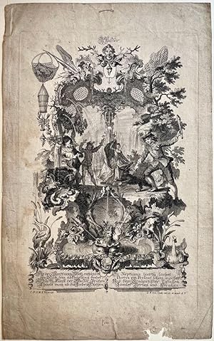 [Antique print, engraving] Allegory of the element of Water: Wasser, published ca. 1750, 1 p.