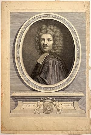 [Antique portrait print, engraving, 1695] Portrait of the jurist Gaspard Thaumas de la Thaumasièr...