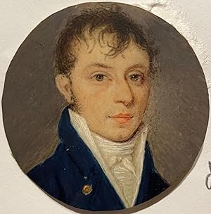 Antique miniature portraits | Portrait of a young man (Portret van een jonge man), ca. 1820, 2 pp.