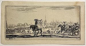 Antique print, etching | Soldiers enter the city of Arras [Soldaten treden de stad Arras binnen],...
