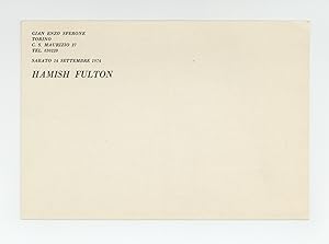 Exhibition card: Hamish Fulton (opens 14 September 1974)