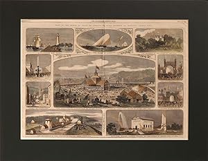 1860 English Newspaper - The Illustrated London News, Nov 17 1860 (Recto-verso, Coloured) Matted