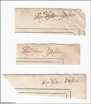 Wyndham Harbin [Yeovil, Somerset]. Three handwritten signatures, cut from larger sheets. Likely e...