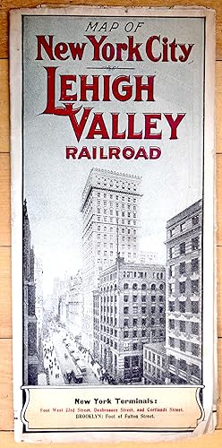 Map of New York City - Lehigh Valley Railroad