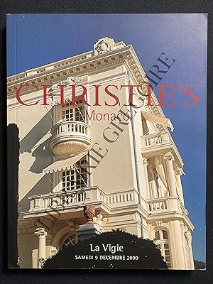 CATALOGUE CHRISTIE'S MONACO-LA VIGIE-KARL LAGERFELD-SAMEDI 9 DECEMBRE 2000