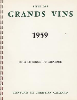 Nicolas (catalogue) - Liste des grands vin 1959 sous le signe du Mexique -