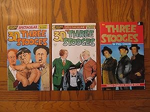 The Three Stooges High Grade Comic Book Lot of Three (3) Issues: The 3D Three Stooges #1 and 2 (1...