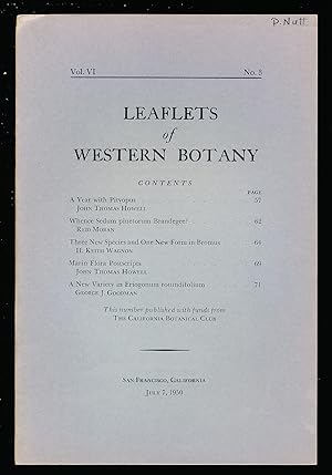 Leaflets of Western Botany vol.6, no.3 (July 7.1950)