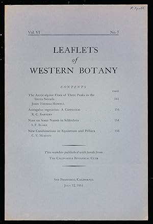Leaflets of Western Botany vol.6, no.7 (July 12.1951)