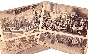 Four photographs ca. 1890s of the Ocala Exposition in Florida showing Citrus County's exhibits an...