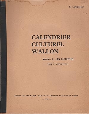 CALENDRIER CULTUREL WALLON