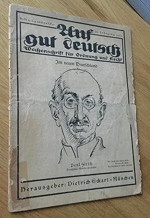 Auf gut deutsch. Wochenschrift für Ordnung und Recht. 1920.